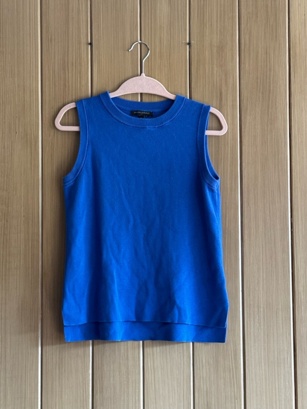 Banana Republic Sleeveless Knit Top in Cobalt Blue